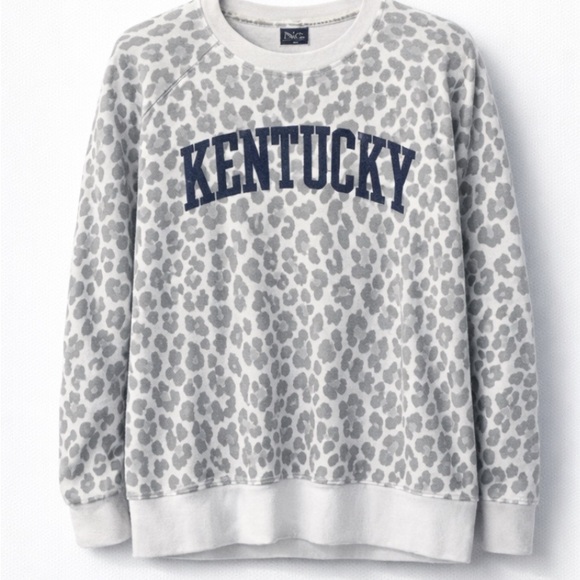 Royce Brand Tops - Gray Leopard Print Sweatshirt